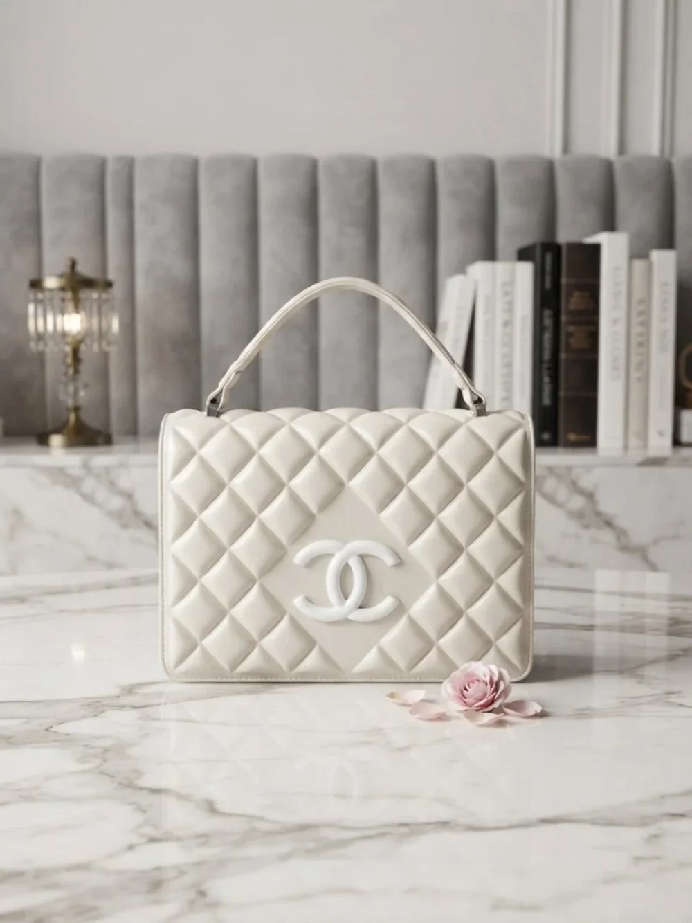 Chic Quilted Top Handle Handbag – Elegant Designer-Inspired Luxury Purse